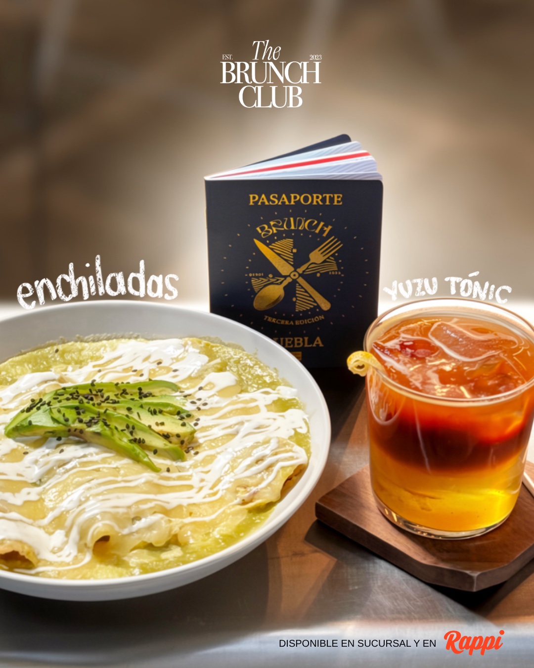 Menú de temporada de R&E con enchiladas verdes y espresso tonic